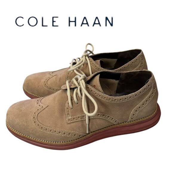 Cole Haan Other - Cole Haan Men's Lunargrand Suede WIngtip Oxford Shoes 9.5
